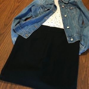 Classic black pencil skirt